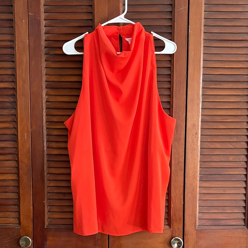 Sleeveless orange Women's Top